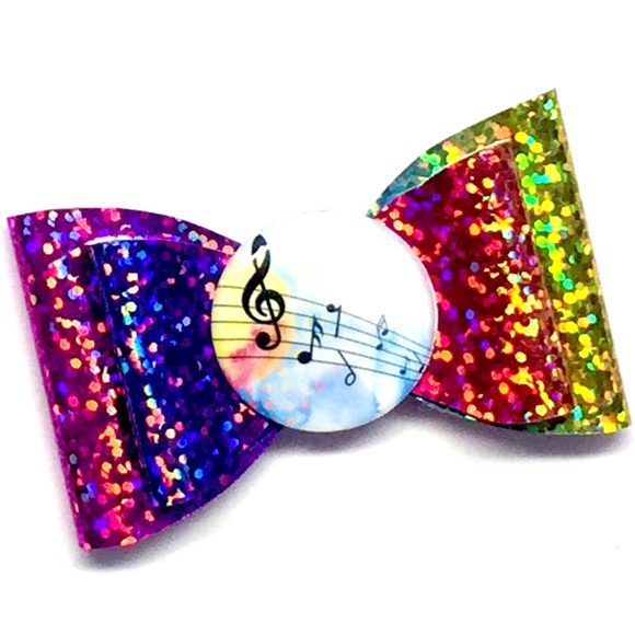 Country Mermaids Other - Rainbow Music Hair Bow